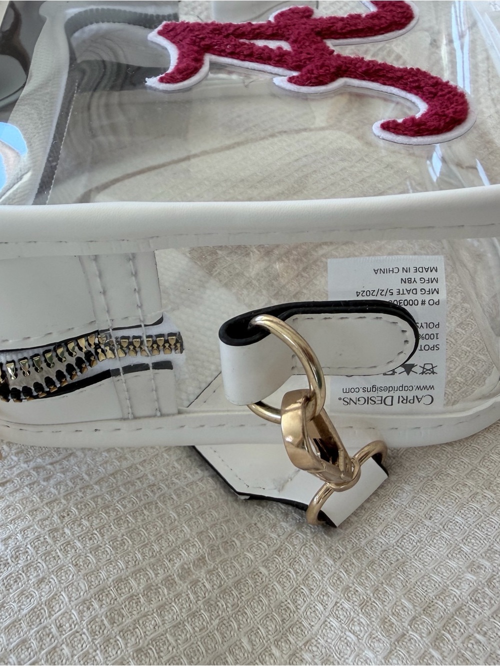 Alabama Clear Crossbody Bag, used 1x high quality - stadium approved - Picture 4 of 8